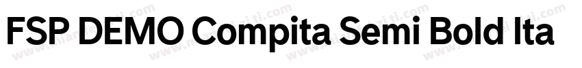 FSP DEMO Compita Semi Bold Italic字体转换